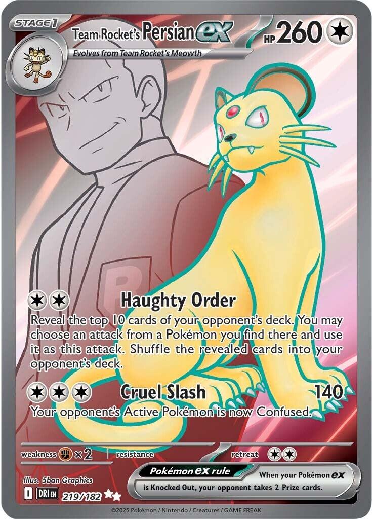 Team Rocket's Persian ex (219/182) [Scarlet & Violet: Destined Rivals] | Exor Games Bridgewater