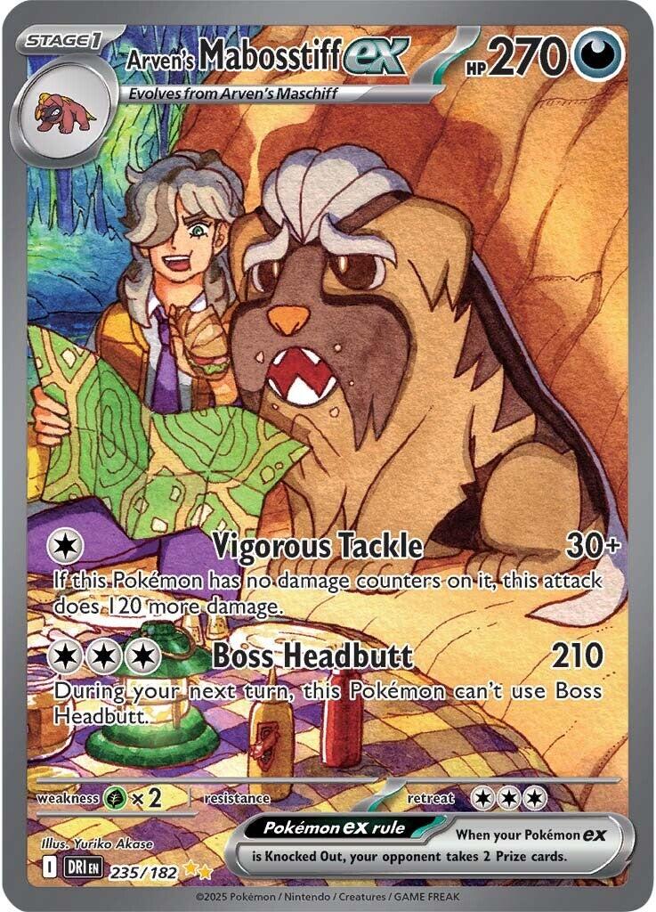 Arven's Mabosstiff ex (235/182) [Scarlet & Violet: Destined Rivals] | Exor Games Bridgewater