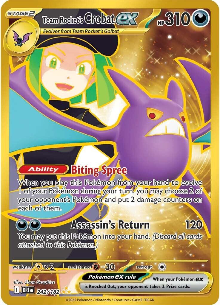 Team Rocket's Crobat ex (242/182) [Scarlet & Violet: Destined Rivals] | Exor Games Bridgewater