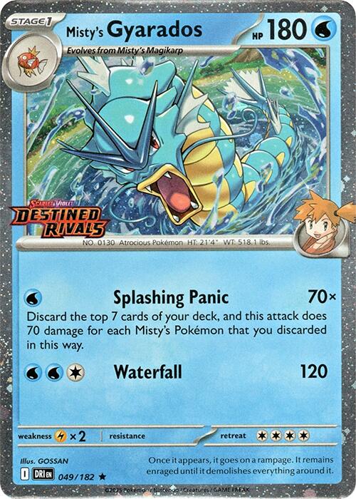 Misty's Gyarados (049/182) (Destined Rivals Stamp) [Scarlet & Violet: Destined Rivals] | Exor Games Bridgewater