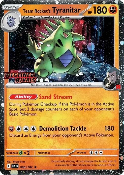 Team Rocket's Tyranitar (096/182) (Destined Rivals Stamp) [Scarlet & Violet: Destined Rivals] | Exor Games Bridgewater