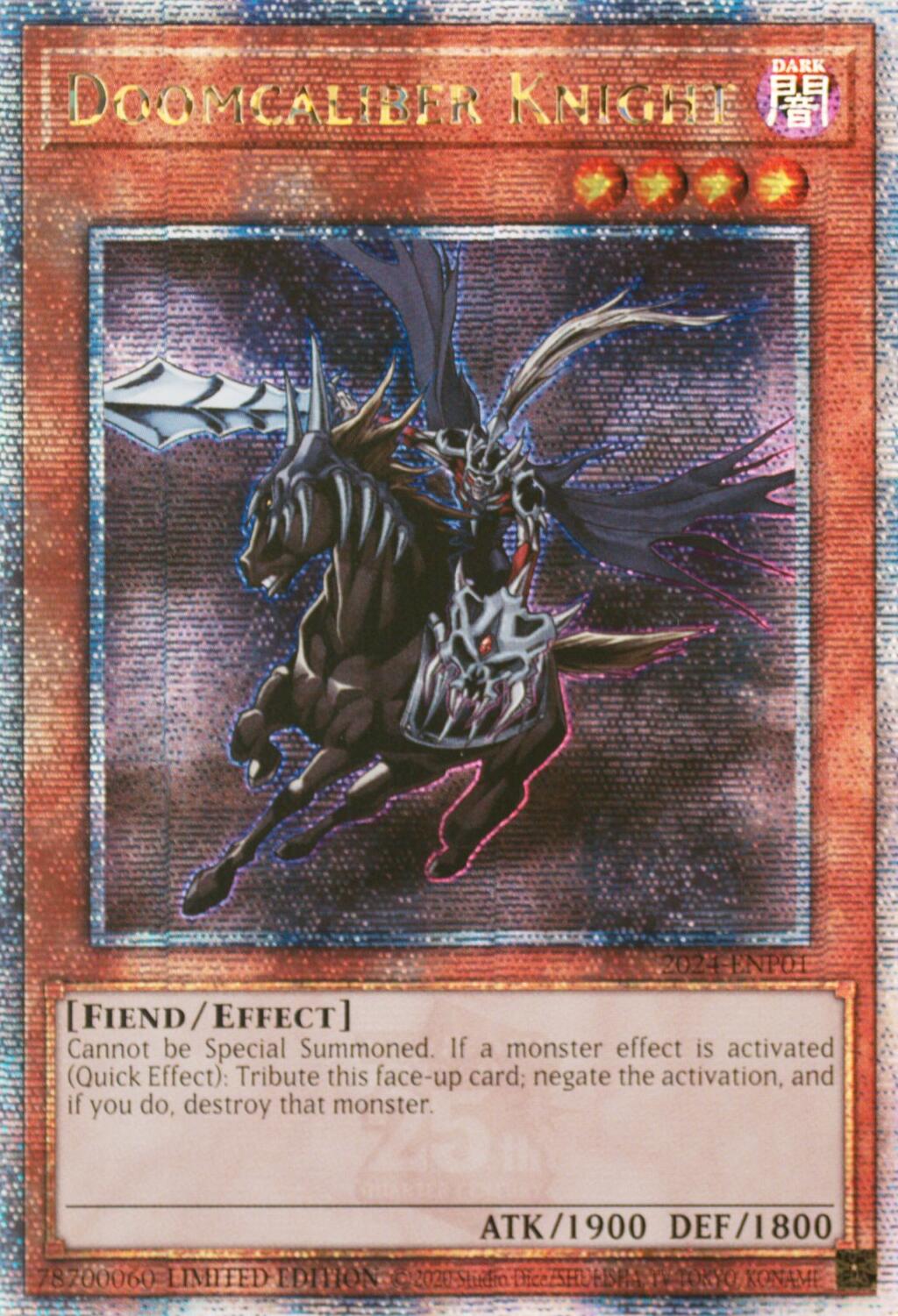 Doomcaliber Knight [2024-ENP01] Quarter Century Secret Rare | Exor Games Bridgewater