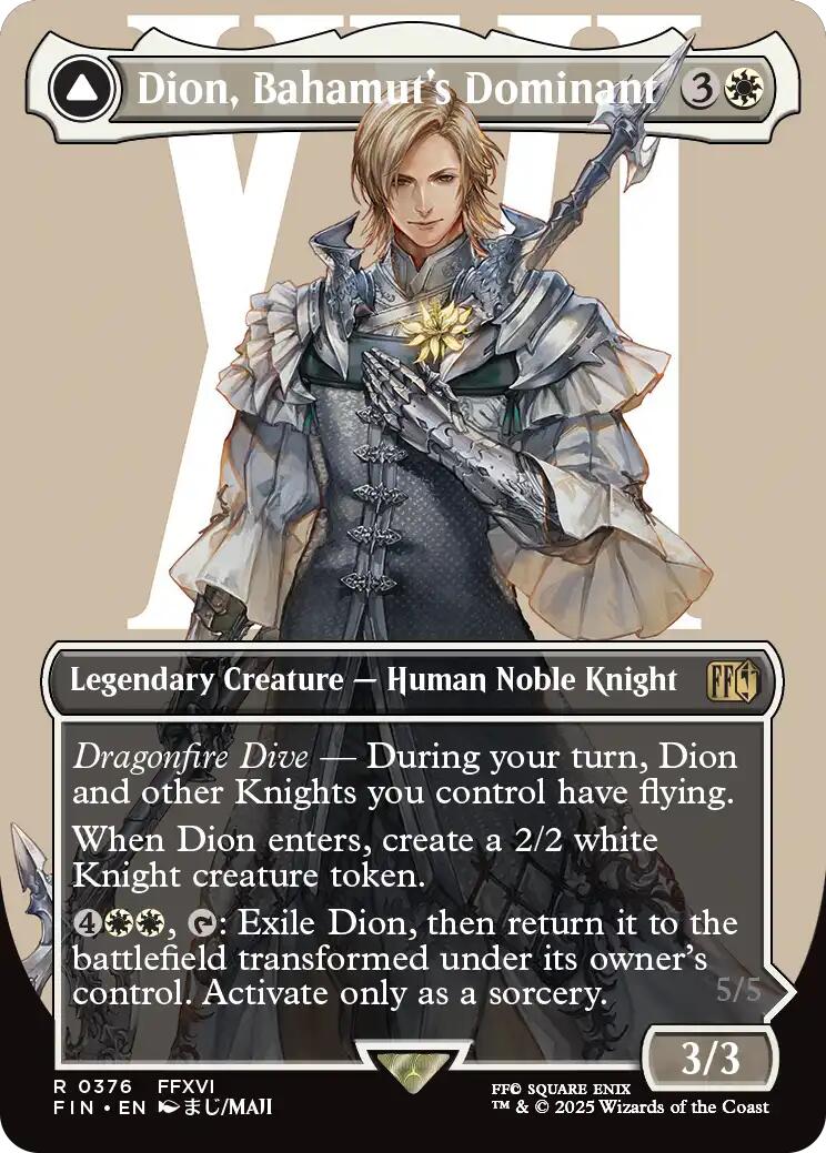 Dion, Bahamut's Dominant // Bahamut, Warden of Light (Borderless) [FINAL FANTASY] | Exor Games Bridgewater
