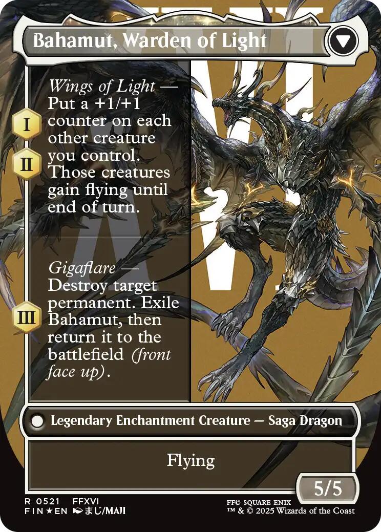 Dion, Bahamut's Dominant // Bahamut, Warden of Light (Borderless) (Surge Foil) [FINAL FANTASY] | Exor Games Bridgewater
