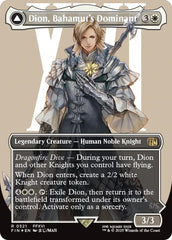 Dion, Bahamut's Dominant // Bahamut, Warden of Light (Borderless) (Surge Foil) [FINAL FANTASY] | Exor Games Bridgewater