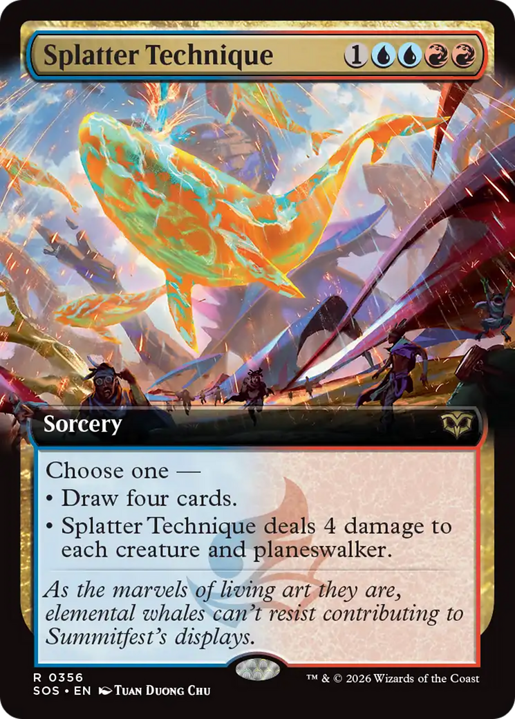Splatter Technique (Extended Art) [Secrets of Strixhaven] | Exor Games Bridgewater