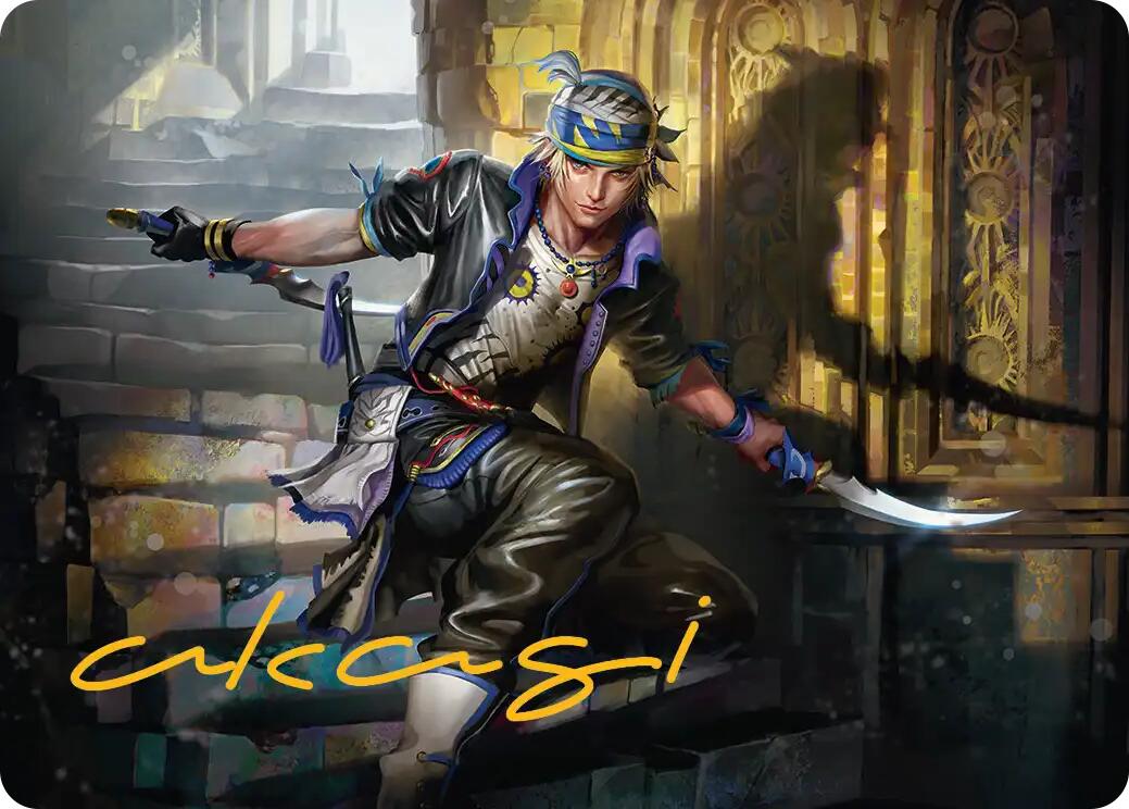 Locke Cole Art Card (Gold-Stamped Signature) [FINAL FANTASY Art Series] | Exor Games Bridgewater
