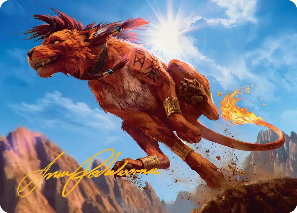 Red XIII, Proud Warrior Art Card (Gold-Stamped Signature) [FINAL FANTASY Art Series] | Exor Games Bridgewater