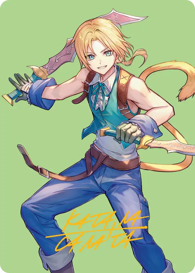 Zidane, Tantalus Thief Art Card (Gold-Stamped Signature) [FINAL FANTASY Art Series] | Exor Games Bridgewater