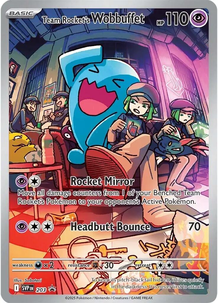Team Rocket's Wobbuffet (203) [Scarlet & Violet: Black Star Promos] | Exor Games Bridgewater