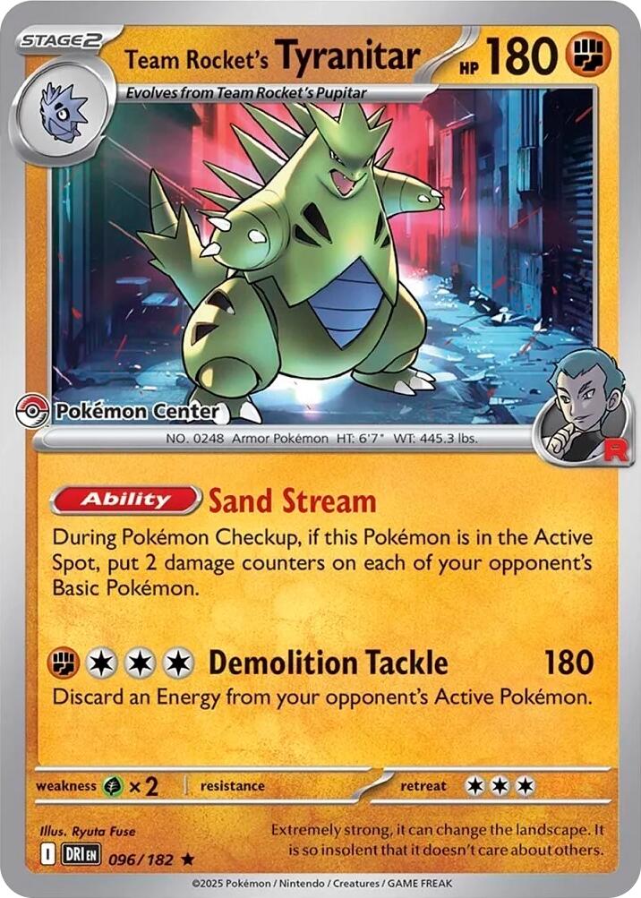 Team Rocket's Tyranitar (096/182) (Pokemon Center Exclusive) [Miscellaneous Cards] | Exor Games Bridgewater