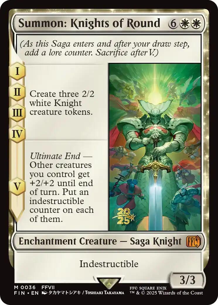 Summon: Knights of Round [FINAL FANTASY Prerelease Promo] | Exor Games Bridgewater
