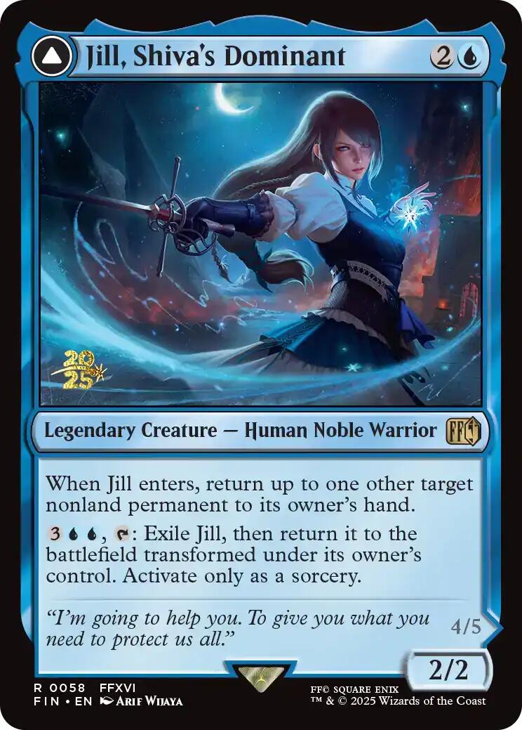 Jill, Shiva's Dominant // Shiva, Warden of Ice [FINAL FANTASY Prerelease Promo] | Exor Games Bridgewater