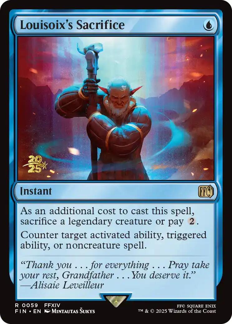 Louisoix's Sacrifice [FINAL FANTASY Prerelease Promo] | Exor Games Bridgewater