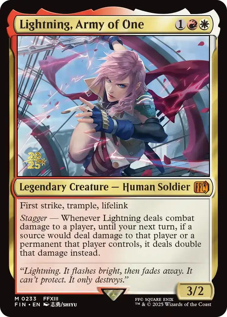 Lightning, Army of One [FINAL FANTASY Prerelease Promo] | Exor Games Bridgewater