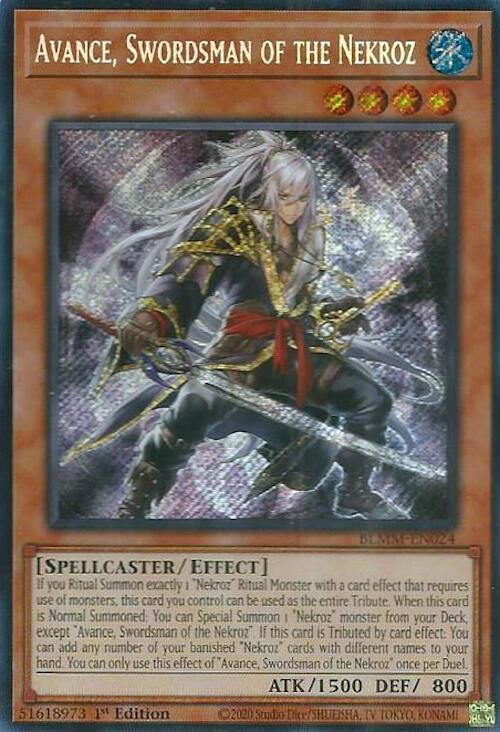 Avance, Swordsman of the Nekroz [BLMM-EN024] Secret Rare | Exor Games Bridgewater