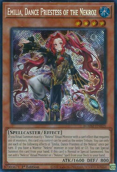 Emilia, Dance Priestess of the Nekroz [BLMM-EN025] Secret Rare | Exor Games Bridgewater