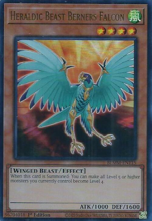 Heraldic Beast Berners Falcon [BLMM-EN115] Ultra Rare | Exor Games Bridgewater