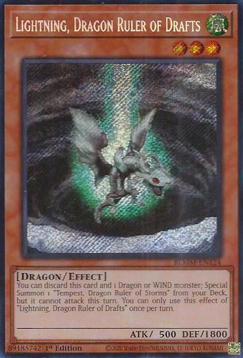 Lightning, Dragon Ruler of Drafts [BLMM-EN124] Secret Rare | Exor Games Bridgewater