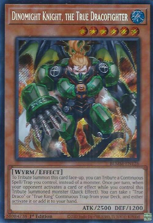 Dinomight Knight, the True Dracofighter [BLMM-EN126] Secret Rare | Exor Games Bridgewater