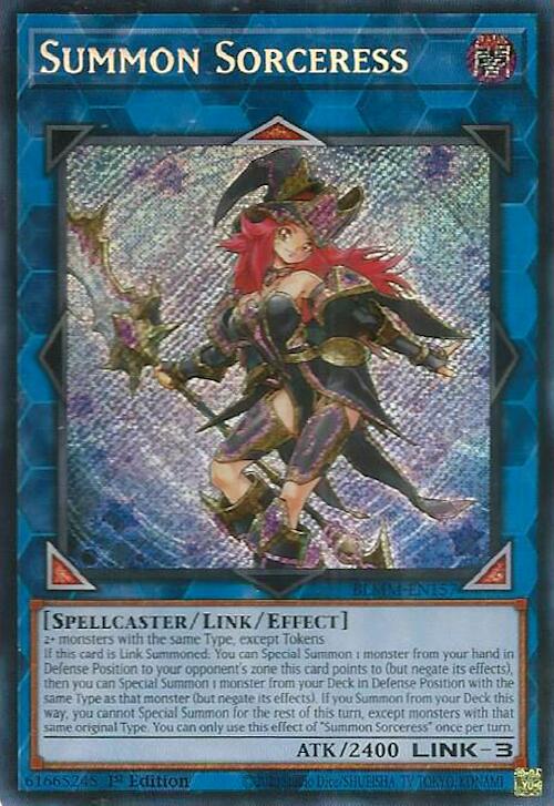Summon Sorceress [BLMM-EN157] Secret Rare | Exor Games Bridgewater