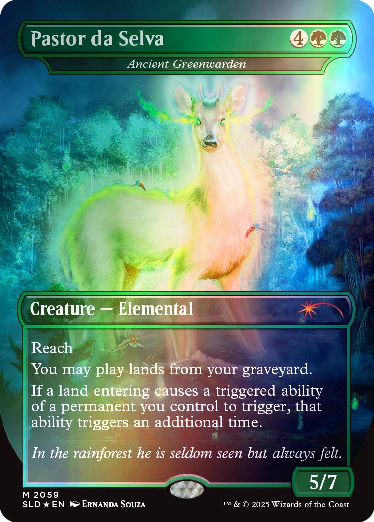 Pastor da Selva - Ancient Greenwarden (Rainbow Foil) [Secret Lair Drop Series] | Exor Games Bridgewater