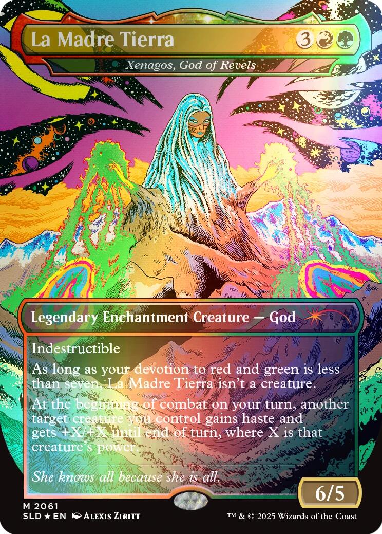 La Madre Tierra - Xenagos, God of Revels (Rainbow Foil) [Secret Lair Drop Series] | Exor Games Bridgewater