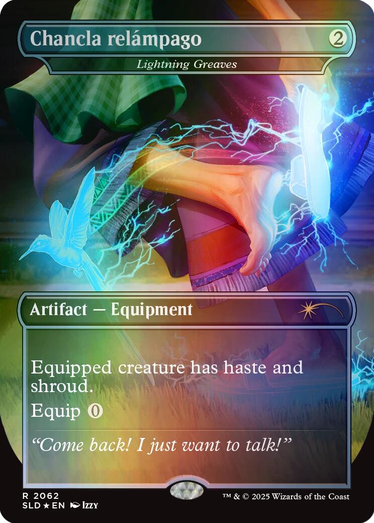 Chancla relampago - Lightning Greaves (Rainbow Foil) [Secret Lair Drop Series] | Exor Games Bridgewater