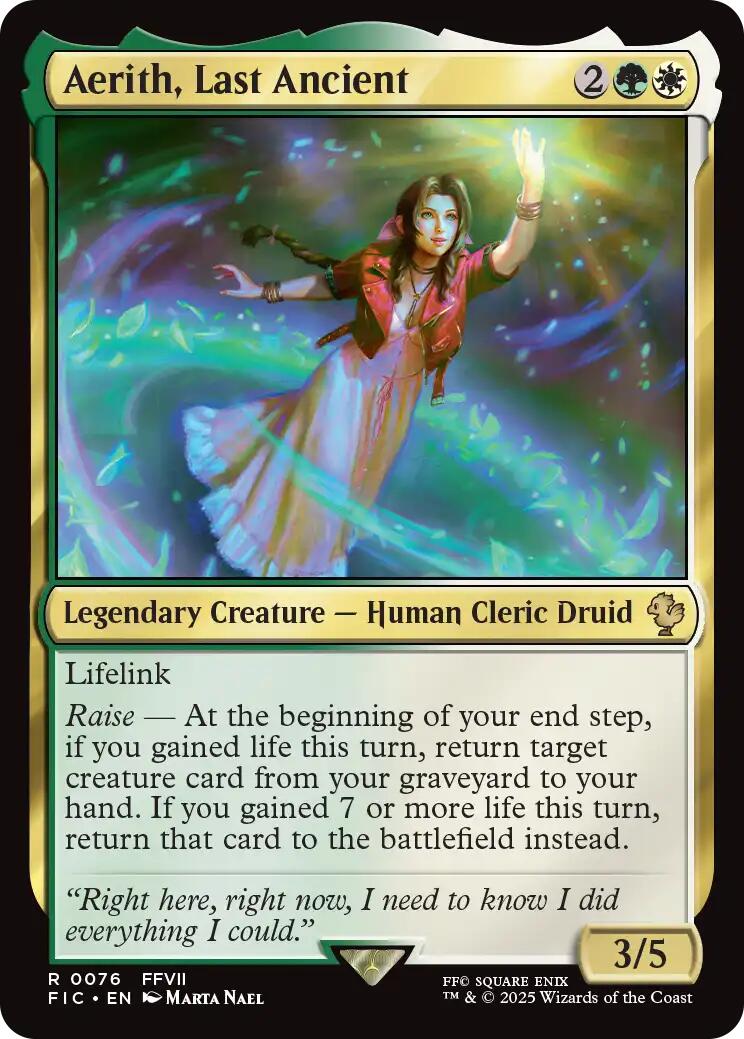 Aerith, Last Ancient (Surge Foil) [FINAL FANTASY Commander] | Exor Games Bridgewater