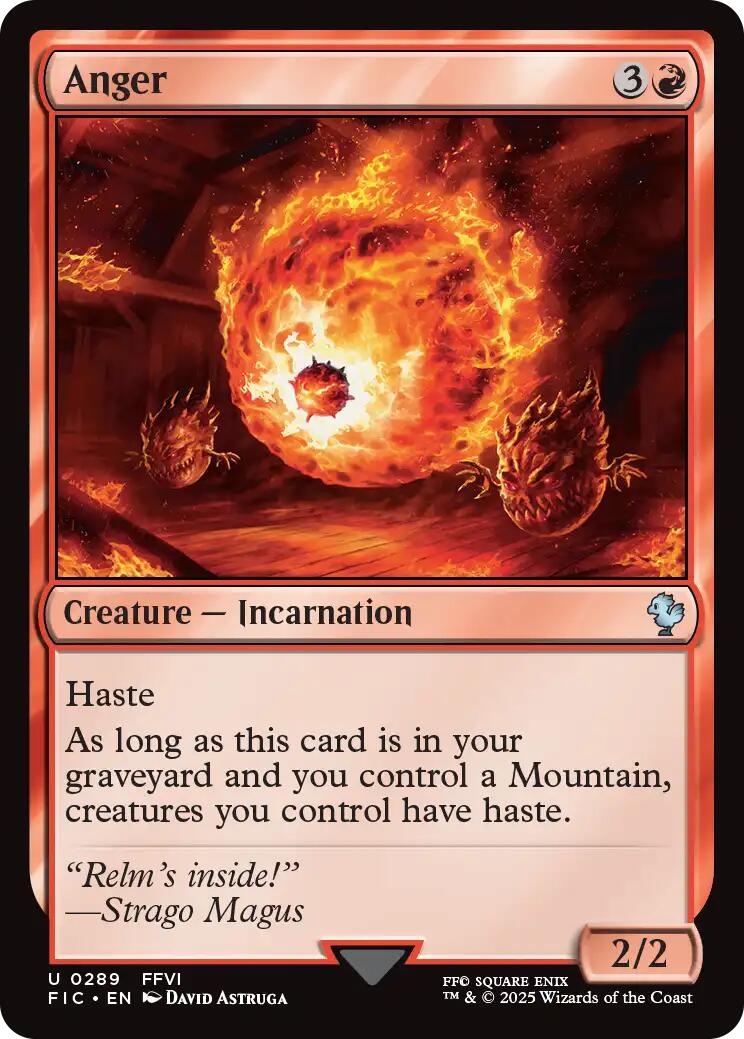 Anger (Surge Foil) [FINAL FANTASY Commander] | Exor Games Bridgewater