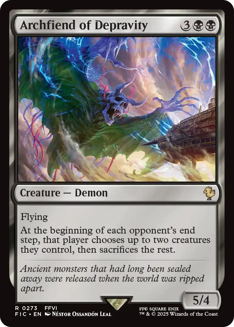 Archfiend of Depravity (Surge Foil) [FINAL FANTASY Commander] | Exor Games Bridgewater