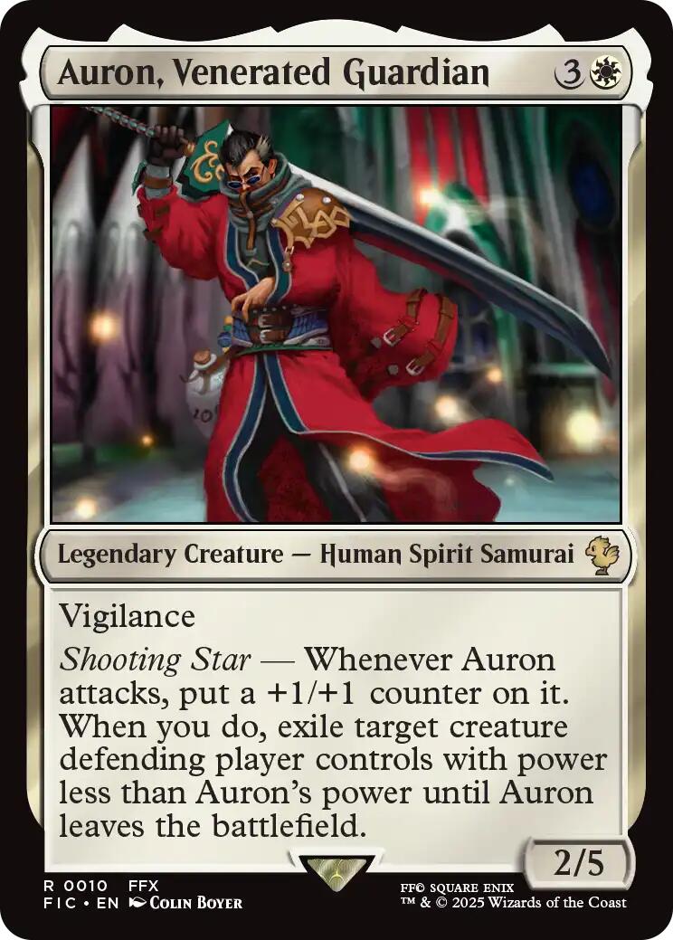 Auron, Venerated Guardian (Surge Foil) [FINAL FANTASY Commander] | Exor Games Bridgewater