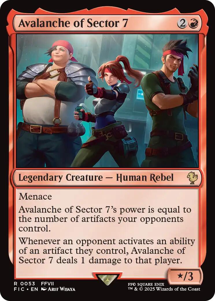 Avalanche of Sector 7 (Surge Foil) [FINAL FANTASY Commander] | Exor Games Bridgewater