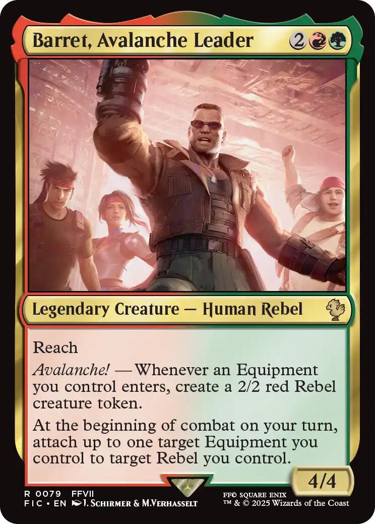 Barret, Avalanche Leader (Surge Foil) [FINAL FANTASY Commander] | Exor Games Bridgewater
