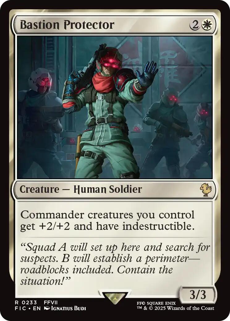 Bastion Protector (Surge Foil) [FINAL FANTASY Commander] | Exor Games Bridgewater