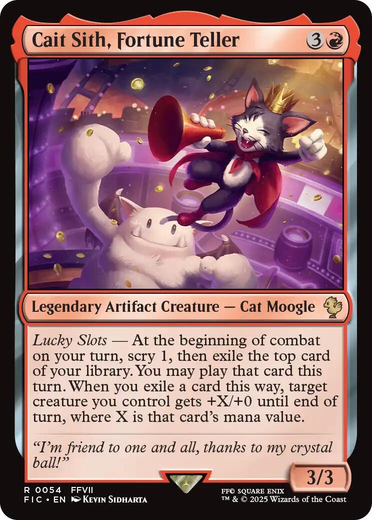 Cait Sith, Fortune Teller (Surge Foil) [FINAL FANTASY Commander] | Exor Games Bridgewater