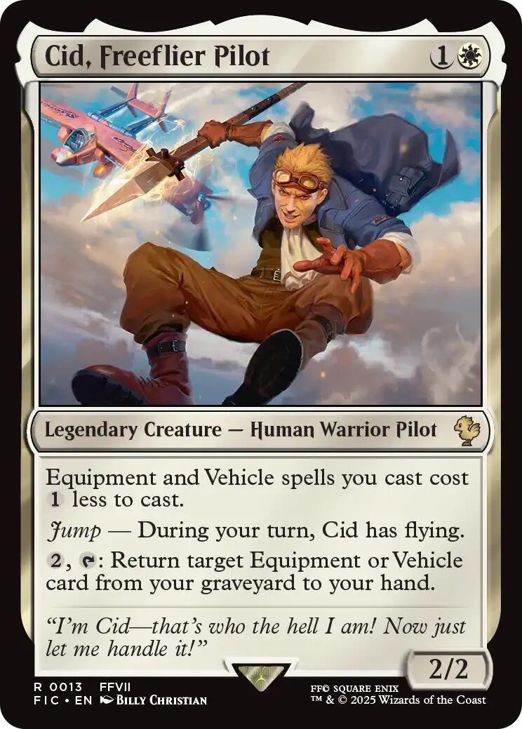 Cid, Freeflier Pilot (Surge Foil) [FINAL FANTASY Commander] | Exor Games Bridgewater