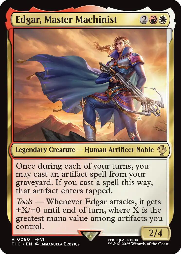 Edgar, Master Machinist (Surge Foil) [FINAL FANTASY Commander] | Exor Games Bridgewater