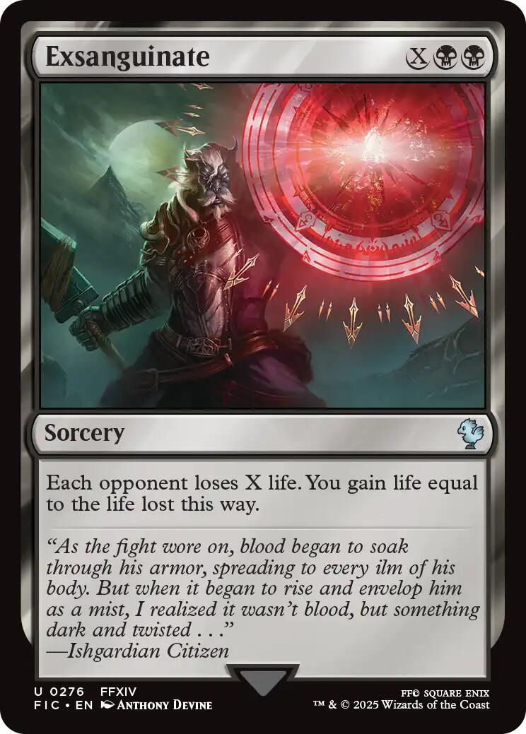 Exsanguinate (Surge Foil) [FINAL FANTASY Commander] | Exor Games Bridgewater