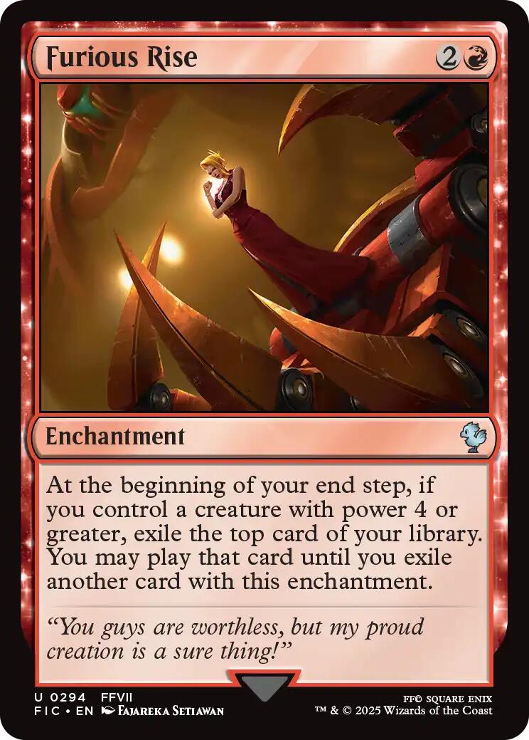 Furious Rise (Surge Foil) [FINAL FANTASY Commander] | Exor Games Bridgewater
