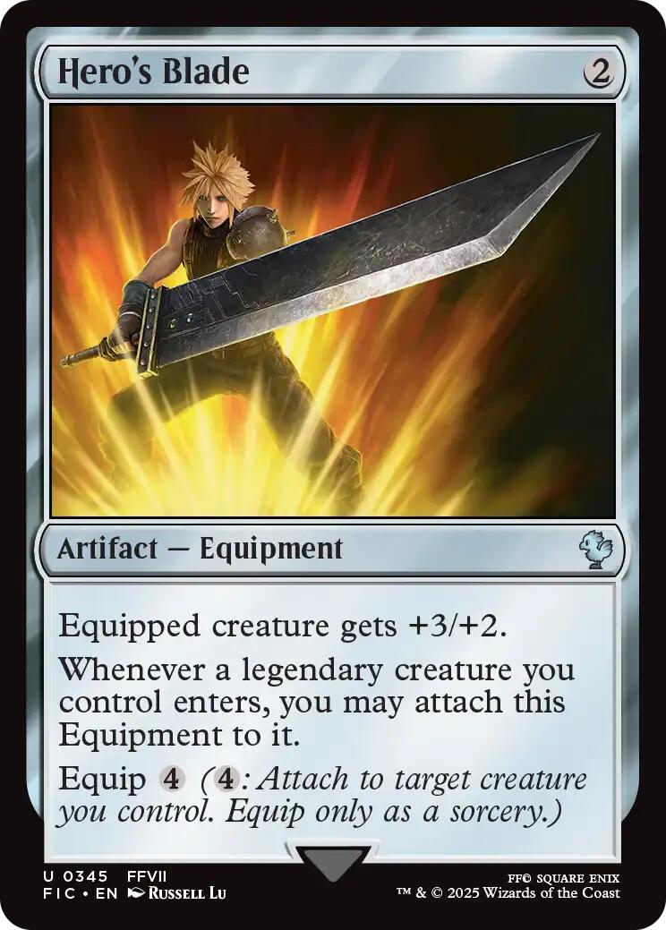 Hero's Blade (Surge Foil) [FINAL FANTASY Commander] | Exor Games Bridgewater