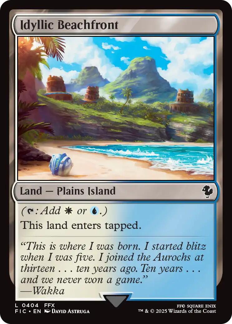 Idyllic Beachfront (Surge Foil) [FINAL FANTASY Commander] | Exor Games Bridgewater