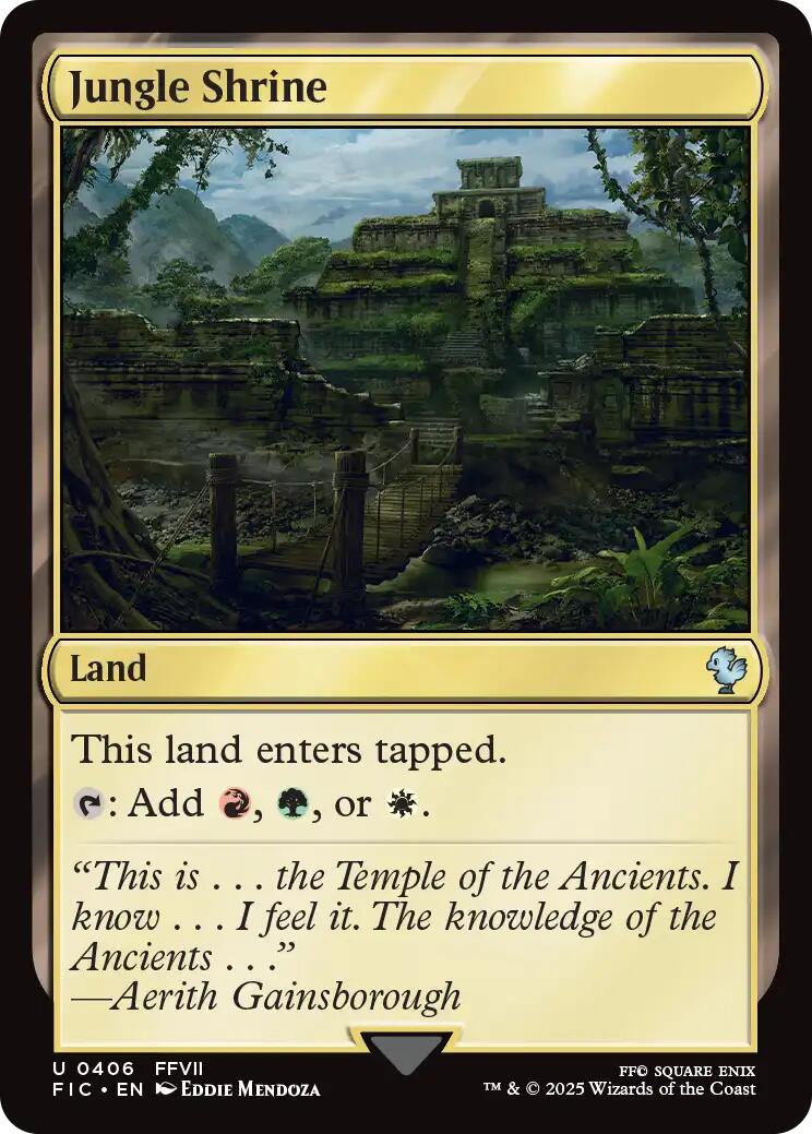 Jungle Shrine (Surge Foil) [FINAL FANTASY Commander] | Exor Games Bridgewater