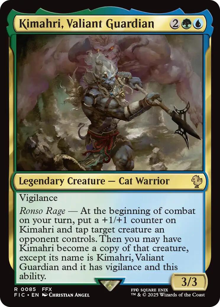 Kimahri, Valiant Guardian (Surge Foil) [FINAL FANTASY Commander] | Exor Games Bridgewater