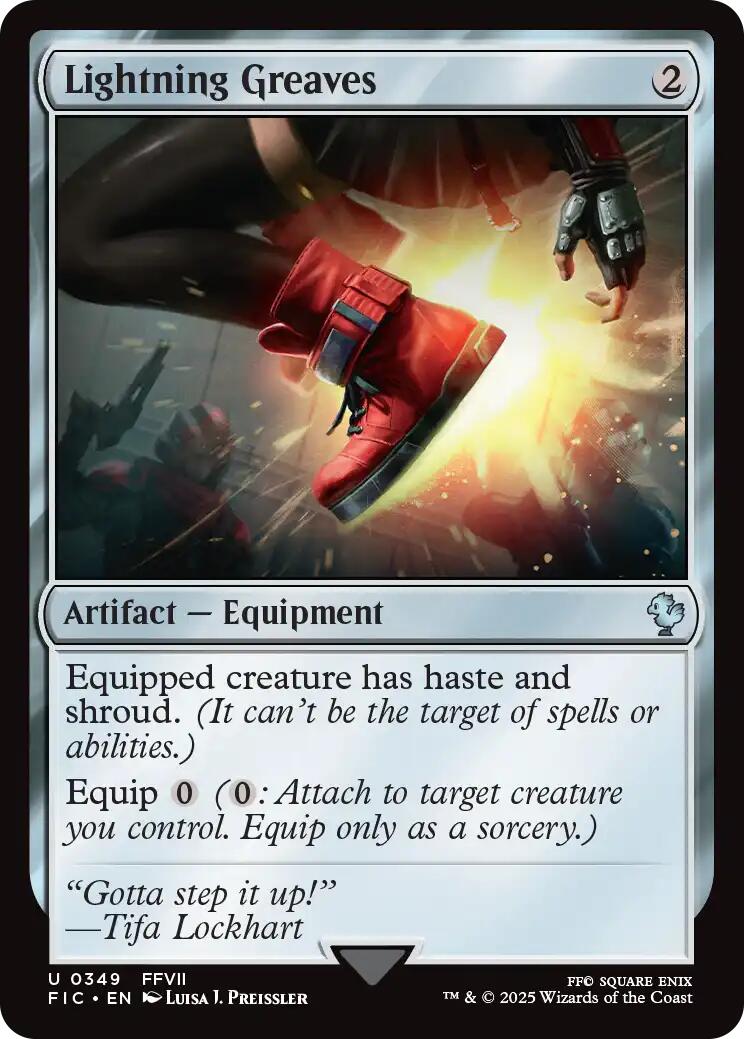 Lightning Greaves (Surge Foil) [FINAL FANTASY Commander] | Exor Games Bridgewater