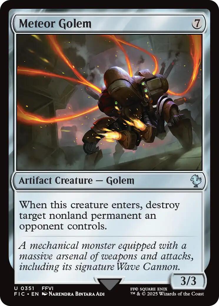 Meteor Golem (Surge Foil) [FINAL FANTASY Commander] | Exor Games Bridgewater