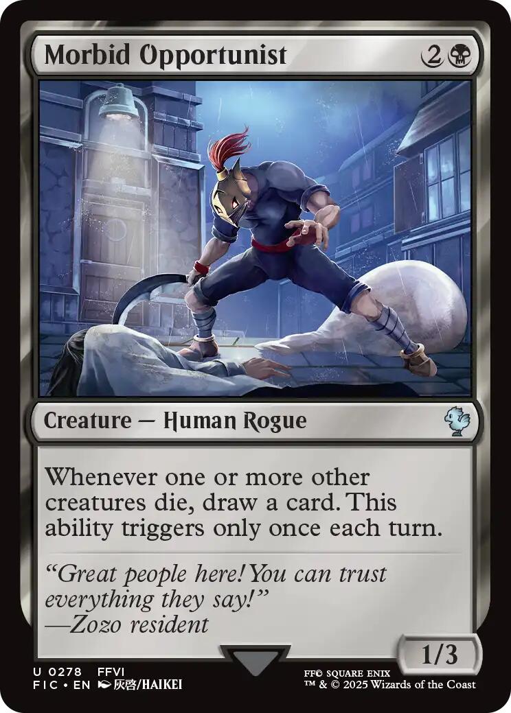 Morbid Opportunist (Surge Foil) [FINAL FANTASY Commander] | Exor Games Bridgewater