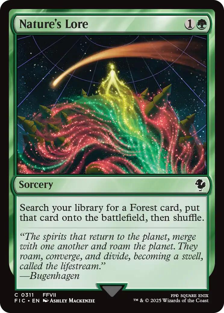 Nature's Lore (Surge Foil) [FINAL FANTASY Commander] | Exor Games Bridgewater
