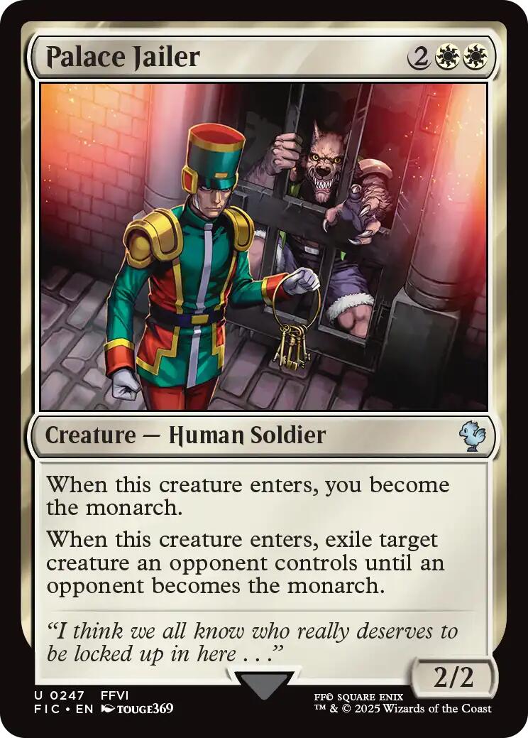 Palace Jailer (Surge Foil) [FINAL FANTASY Commander] | Exor Games Bridgewater