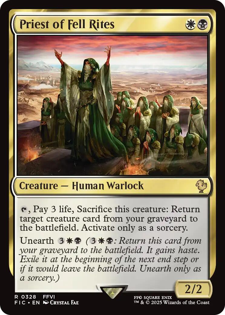 Priest of Fell Rites (Surge Foil) [FINAL FANTASY Commander] | Exor Games Bridgewater